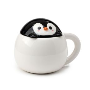 Huddle Pinguin piepsender Tier-Deckel Tasse  