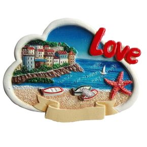 An der Küste 3D Souvenir-Magnet - Wolkenförmige Liebe An der Küste 3D Souvenir-Magnet - Wolkenförmige Liebe