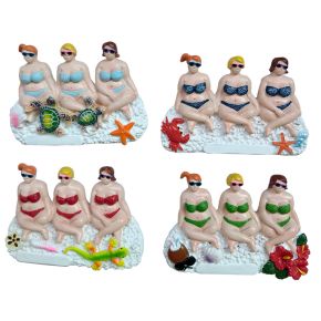 An der Küste Souvenir-Magnet - Bikini-Damen am Strand An der Küste Souvenir-Magnet - Bikini-Damen am Strand