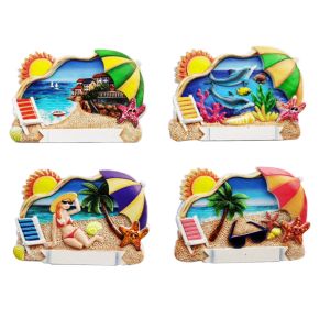 An der Küste 3D Souvenir-Magnet Sonnenschirm An der Küste 3D Souvenir-Magnet Sonnenschirm
