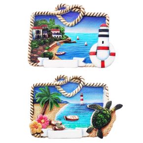 An der Küste 3D Souvenir-Magnet Seilrahmen-Szene An der Küste 3D Souvenir-Magnet Seilrahmen-Szene
