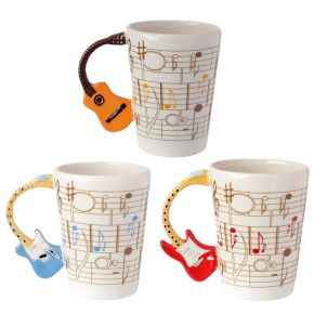 Noten & Gitarre geformter Henkel Tasse Noten & Gitarre geformter Henkel Tasse