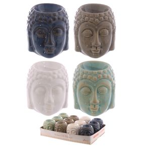 Buddha-Kopf Crackle Glasur kleine Duftlampe aus Keramik Buddha-Kopf Crackle Glasur kleine Duftlampe aus Keramik