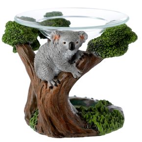 Koala im Baum Duftlampe für Öl und Wachs aus Harz mit Glasschale Koala im Baum Duftlampe für Öl und Wachs aus Harz mit Glasschale