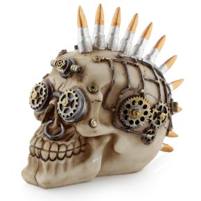 Steam Punk Totenkopf mit Bullet Mohican Steam Punk Totenkopf mit Bullet Mohican