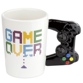 GAME OVER Gamecontroller geformter Henkel Tasse  