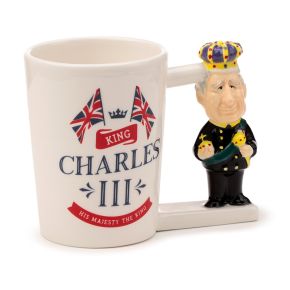 König Charles III geformter Henkel Tasse aus Keramik König Charles III geformter Henkel Tasse aus Keramik