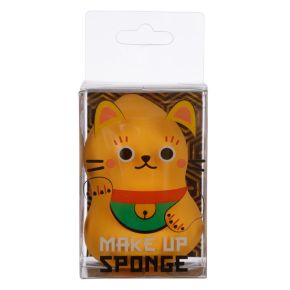 Maneki Neko Glückskatze Gold Make-Up Blender Schwamm