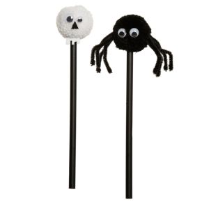Totenkopf & Spinne Pompon Bleistift Totenkopf & Spinne Pompon Bleistift
