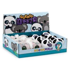 Queasy Squeezies Zootiere Plüsch Quetschtiere Spielzeug (Koala/Panda)