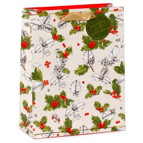 Weihnachten botanische weihnachtsstechpalme Geschenktasche - (L)