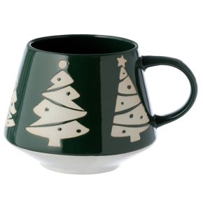 Weihnachten Weihnachtsbaum Steingut Tasse -  grün